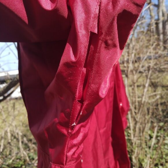 FLEET STREET Vintage Long Trench Raincoat Women's Cranberry/Red Size 18 *FLAWS* - Picture 15 of 16